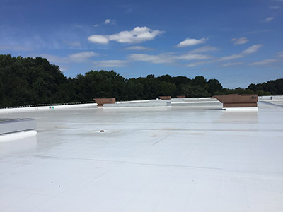 Freshly-coated Built-Up Roof