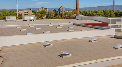 tan commercial roof