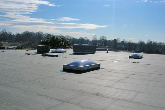 A black EPDM roof.